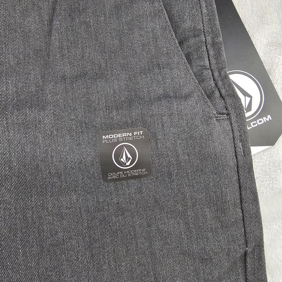 Volcom Shorts Mens Size 28 Gray Skateboard Stretch Chino Casual‎ New - Picture 8 of 10